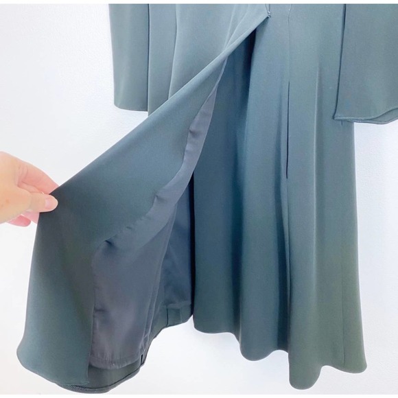 Armani Collezioni Faux Wrap Long Sleeve Dress Black Size 4 - Picture 4 of 13